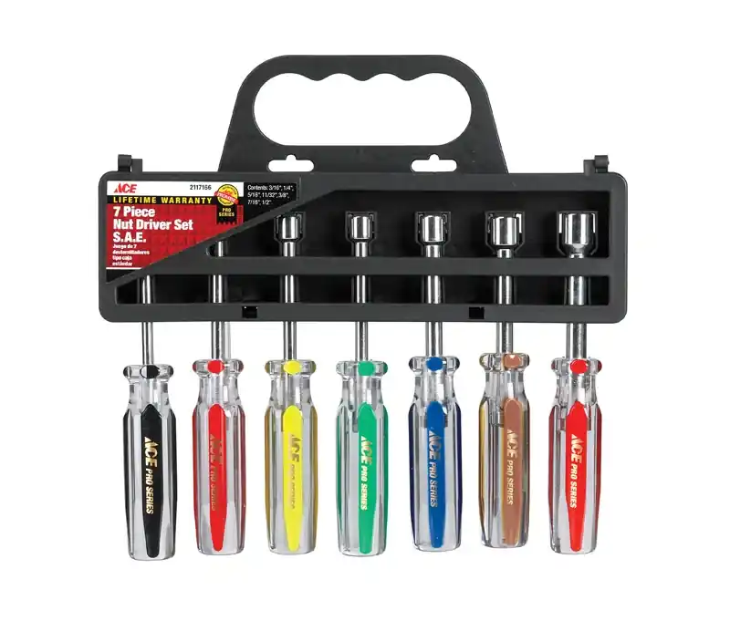 Pro Series 7 Piece Sae 6 Point Nut Driver Set 7 In. Long