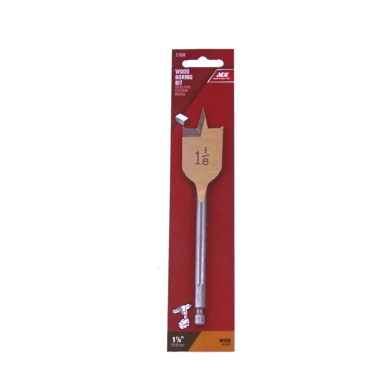 1-1/8 In. Diameter X 6 In. Length Steel Wood Boring Bit With Quick-change Hex Shank