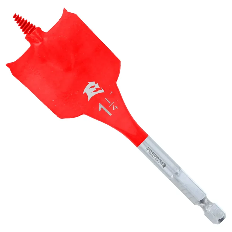 Diablo 1-1/4 In. X 4 In. L High Speed Steel Clean Wood Spade Bit Hex Shank 1 Pk