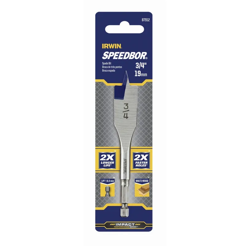Speedbor Wood Boring Spade Drill Bit, 3/4 X 4 In.