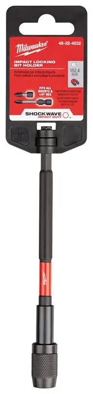Shockwave 6 In. Magnetic Impact Locking Bit Holder 1/4 In. Hex Shank