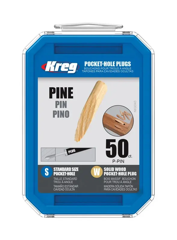 Kreg Round Pine Pocket-Hole Plug 0.375 In. D X 1.875 In. L 50 Pk Brown