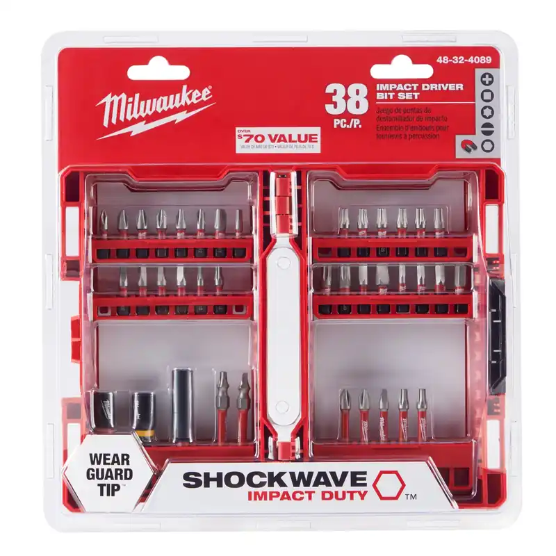 Shockwave 38-piece Alloy Steel Impact Driver Bit Set With Hex Shank