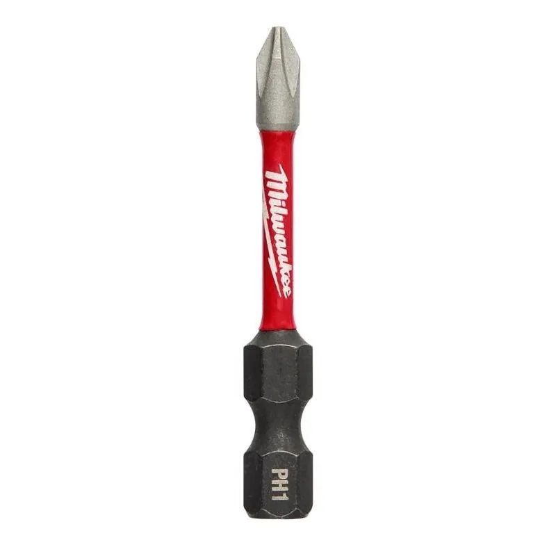 Milwaukee Shockwave 2‑Inch 1 Phillips Impact Bit Set – 25 Alloy Steel Pieces