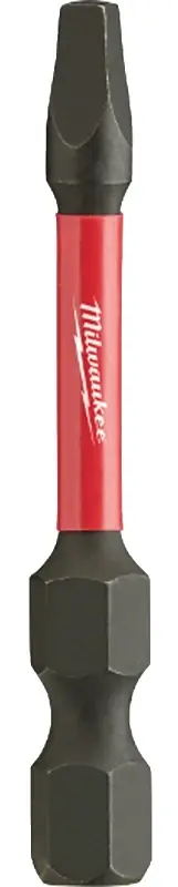 Milwaukee Shockwave Square Recess SQ2 X 2 In. L Power Bit Alloy Steel 25 Pc