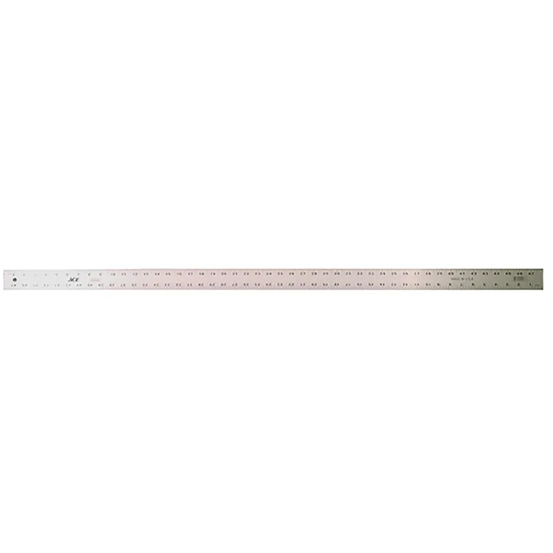 48 In. L X 2 In. W Aluminum Straight Edge Rule With Black Graduations