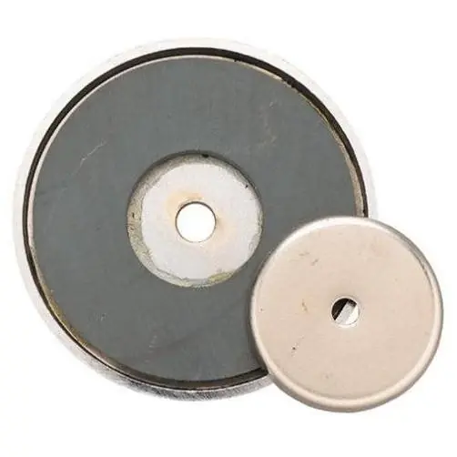376c Shallow Pot Ceramic Magnets, 2-5/8 Inch Diameter, 35-pound Pull