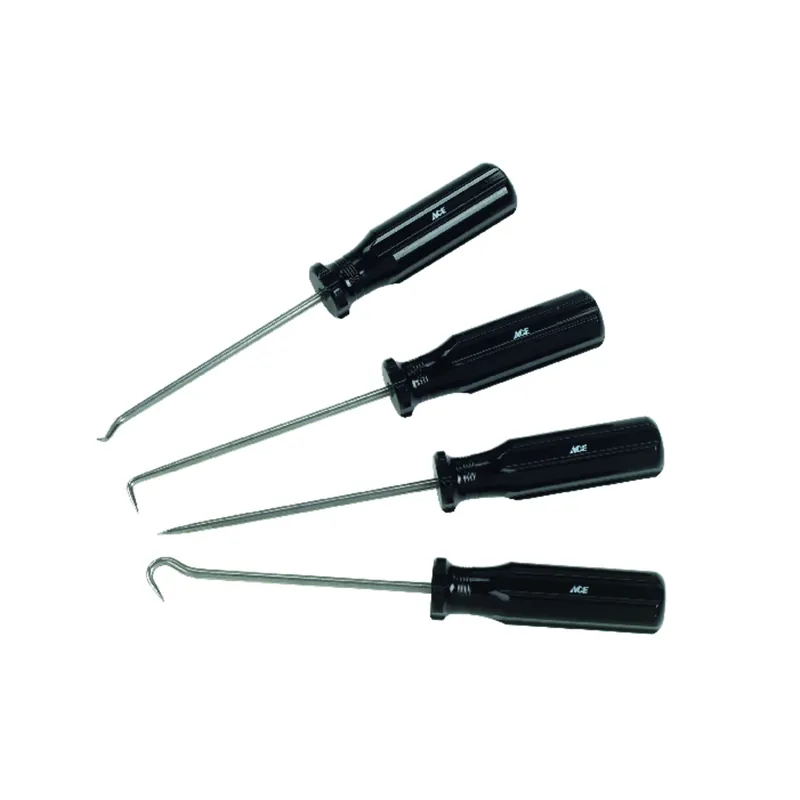 Ace 0.12 In. W X 3.14 In. L Stainless Steel Chisel Set Black 4 Pk