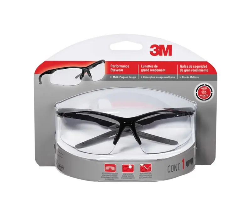 Anti-fog Safety Glasses Clear Lens Black Frame Model 47070h1-dc