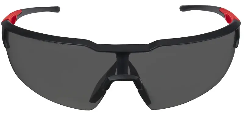 Milwaukee Safety Glasses Tinted Lens Black/Red Frame 1 Pk