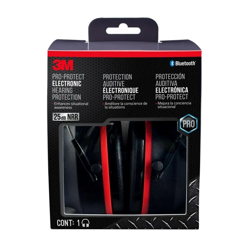 3M 25 DB Professional Hearing Protectors Black 1 Pk