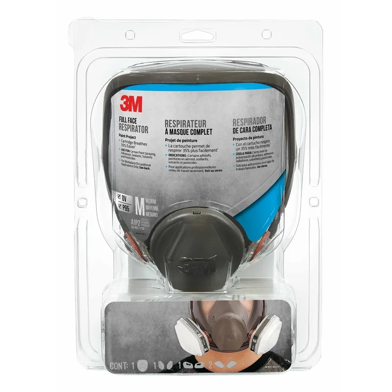 3M P95 Paint Project Full Face Respirator Black M 1 Pk