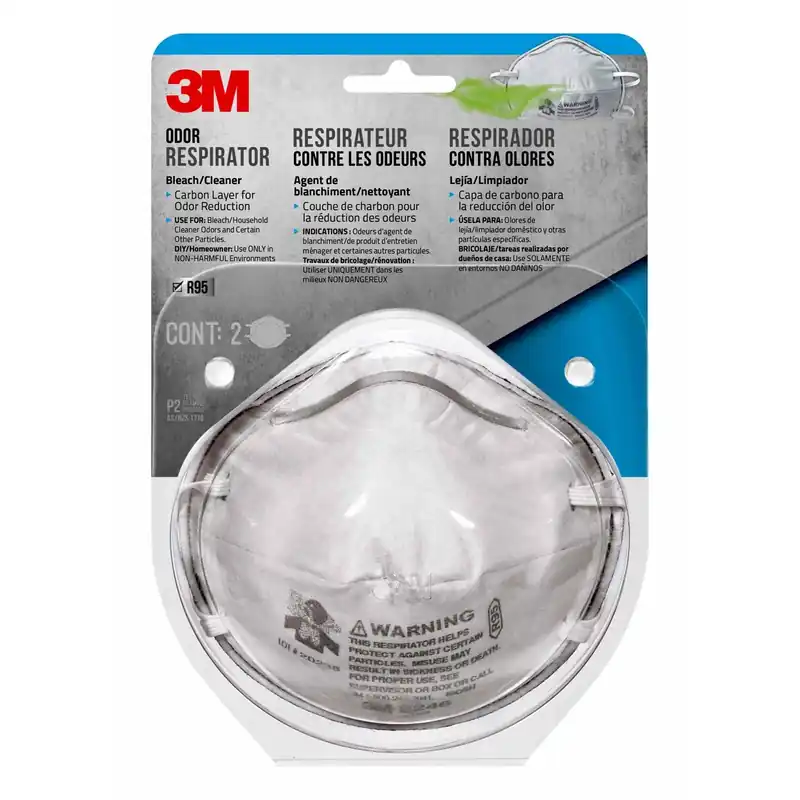 3M R95 Household Cleaner Respirator White 2 Pk
