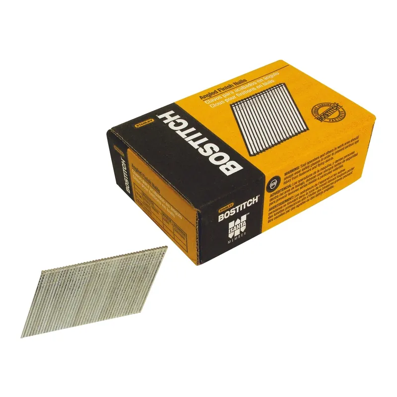 Bostitch 2-1/4 In. L X 15 Ga. Angled Strip Coated Finish Nails 3,655 Pk
