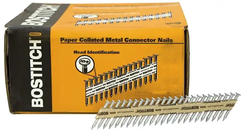 Bostitch StrapShot 1-1/2 In. L X 10 Ga. Straight Strip Galvanized Metal Connector Nails 35 Deg 1000
