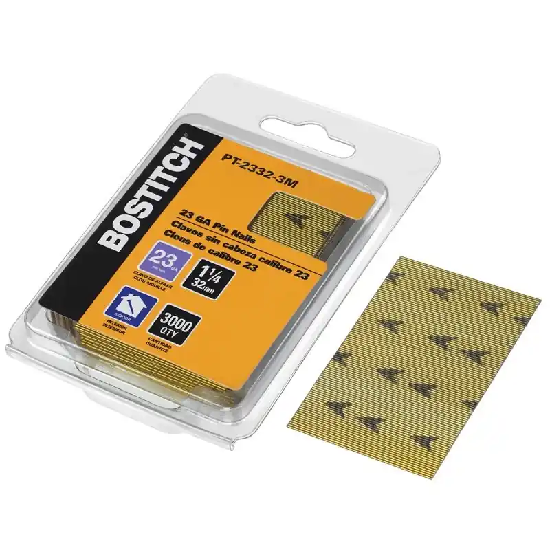 Bostitch 1-1/4 In. L X 23 Ga. Straight Strip Coated Pin Nails 3000 Pk