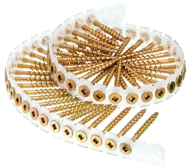 Senco DuraSpin No. 8 X 2 In. L Square Yellow Zinc Coarse Wood Screws 1000 Pk