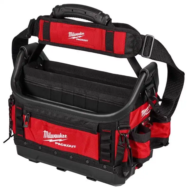 Milwaukee Packout 11 In W X 13.5 In H Ballistic Polyester Tote Bag 39 Pockets