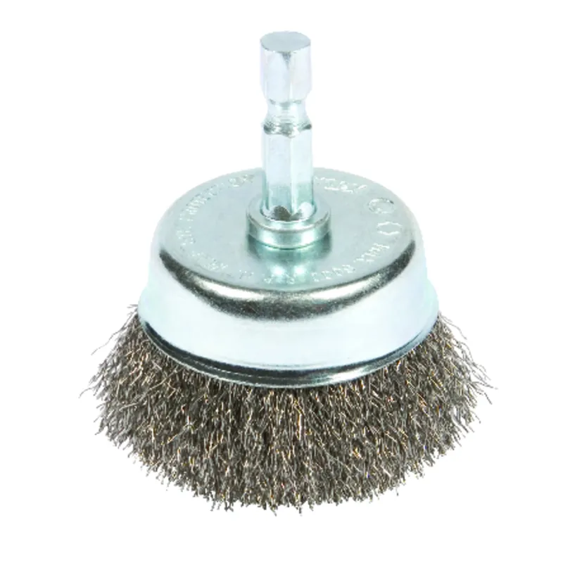 Crimped Wire Cup Brush, 3 X .25 X .008-In.