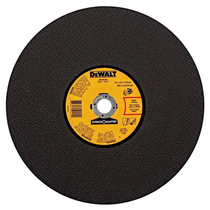 DeWalt 14 In. D X 20 Mm X 1/8 In. Thick Aluminum Oxide Cut-Off Wheel 1 Pk