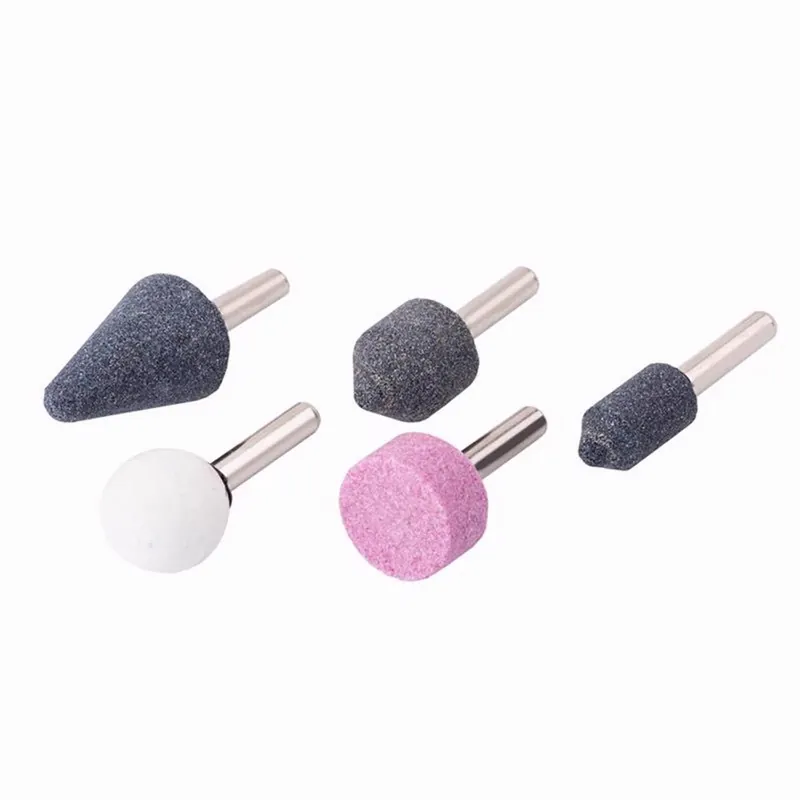 Aluminum Oxide Grinding Stone Set - Assorted Shapes, 25000 Rpm, 5 Pieces