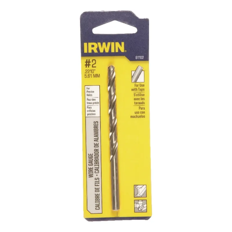  2 Bright High Speed Steel Wire Gauge Drill Bit 3-7/8 In. Length