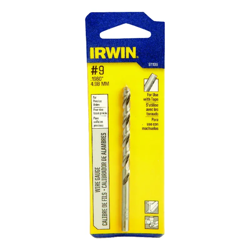 9 X 3-5/8 In. High Speed Steel Wire Gauge Bit Straight Shank