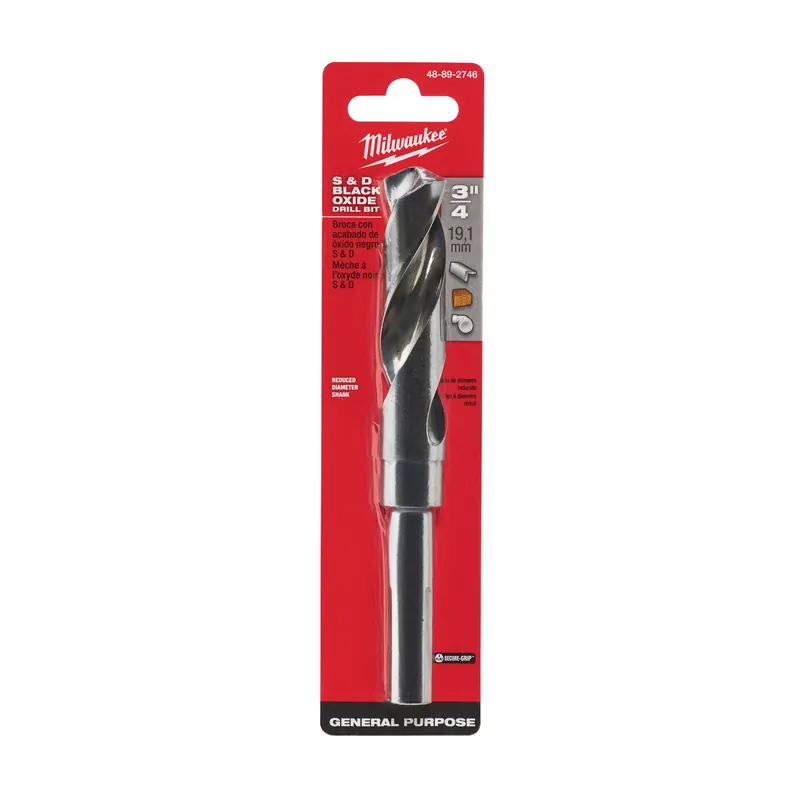 Silver & Deming Black Oxide Drill Bit, 3/4 In.