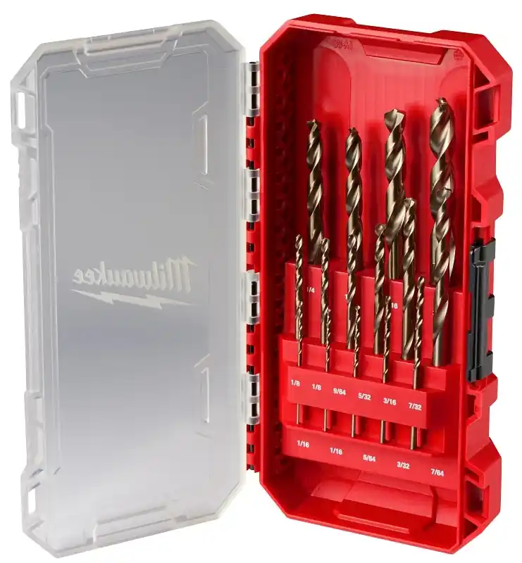 Milwaukee Red Helix Cobalt Drill Bit Set 3-Flat Shank 1 Pk