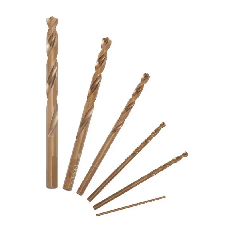Red Helix Cobalt Drill Bit Set 6 Pieces 2.87 In. Length