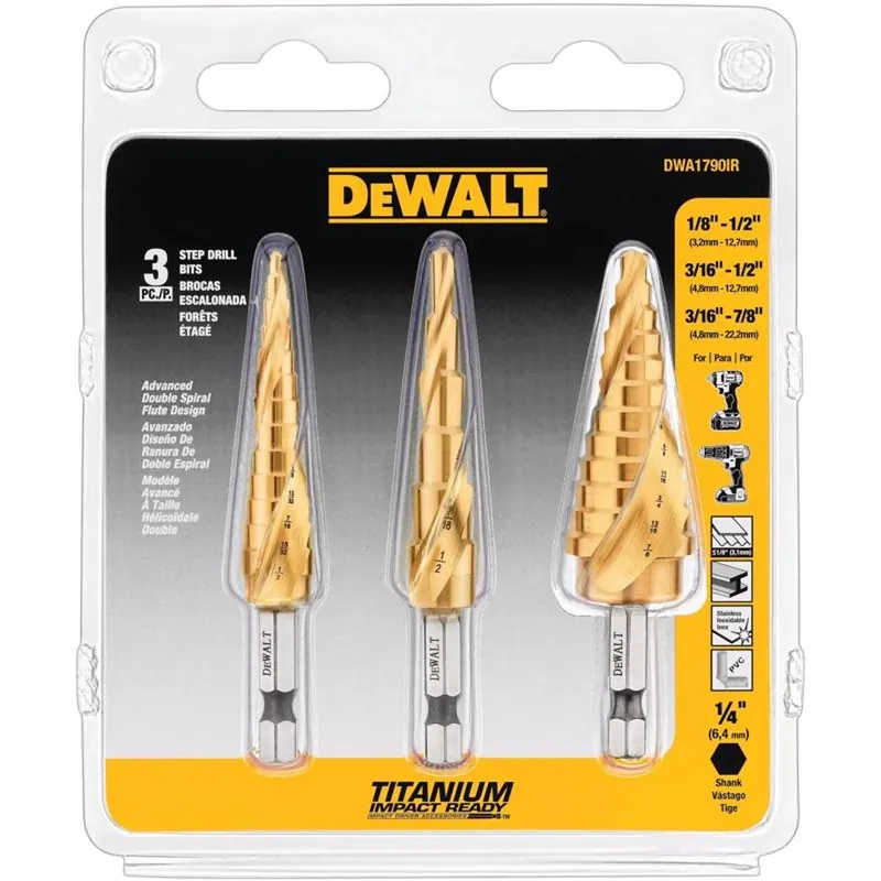 3-Pc. Impact Ready Step Bit Set