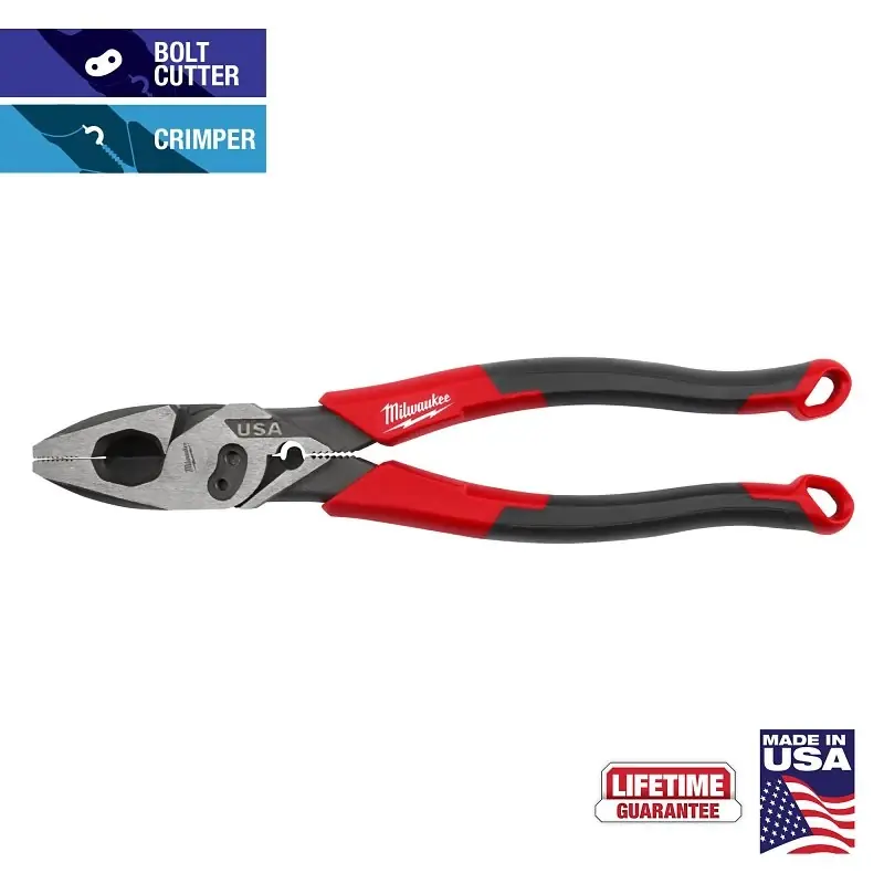 9 In. Comfort Grip Linesman Pliers With Crimper And Bolt Cutter Mt550c