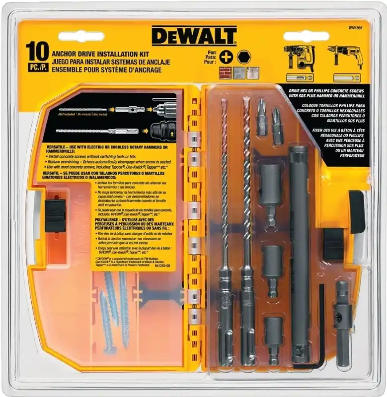 DeWalt Ultracon Drill Bit Set SDS-Plus Shank 10 Pc