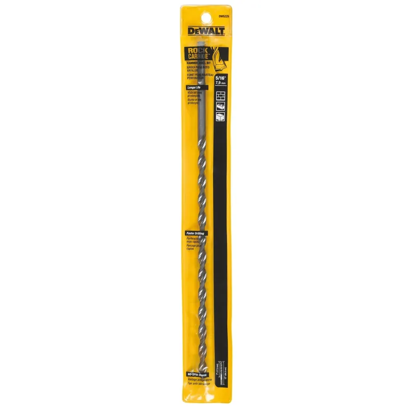 Percussion Masonry Drill Bit, 5/16 X 12 In.