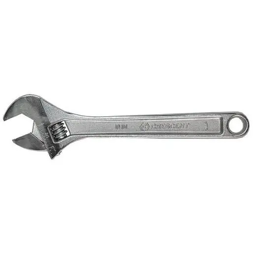 Chrome Adjustable Wrench, 10 Inch With 1 5/16 Inch Jaw Opening