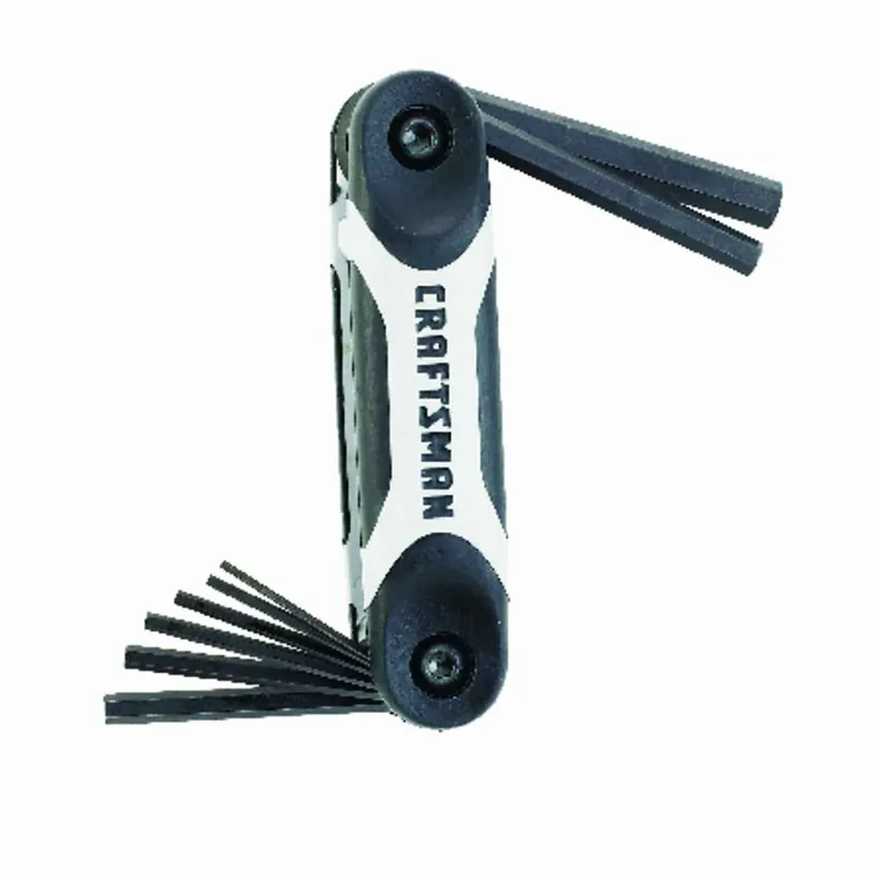 8-piece Metric Fold-up Hex Key Set With Ergonomic Handle