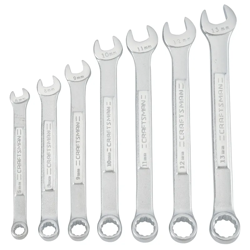 12 Point Metric Wrench Set 7 Piece Steel Combination Wrenches