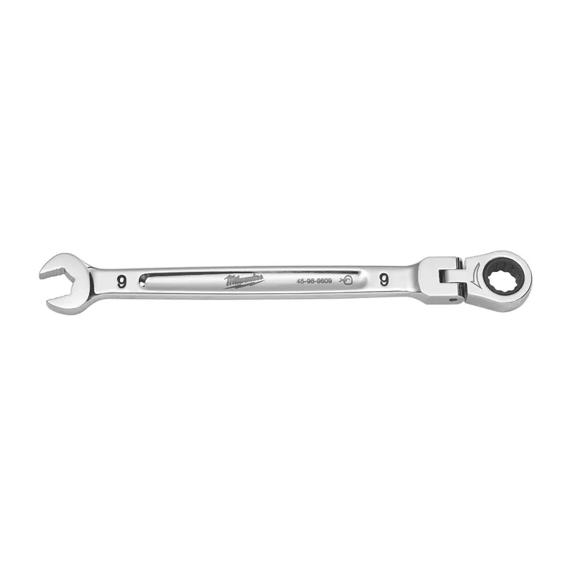 9 Mm X 9 Mm 12 Point Metric Flex Head Combination Wrench 6.14 In. L