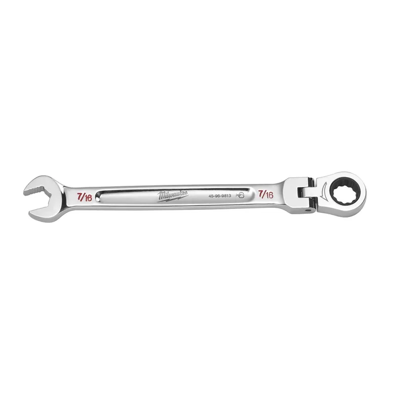 7/16 In. X 7/16 In. 12 Point Sae Flex Head Combination Wrench 6.75 In. L