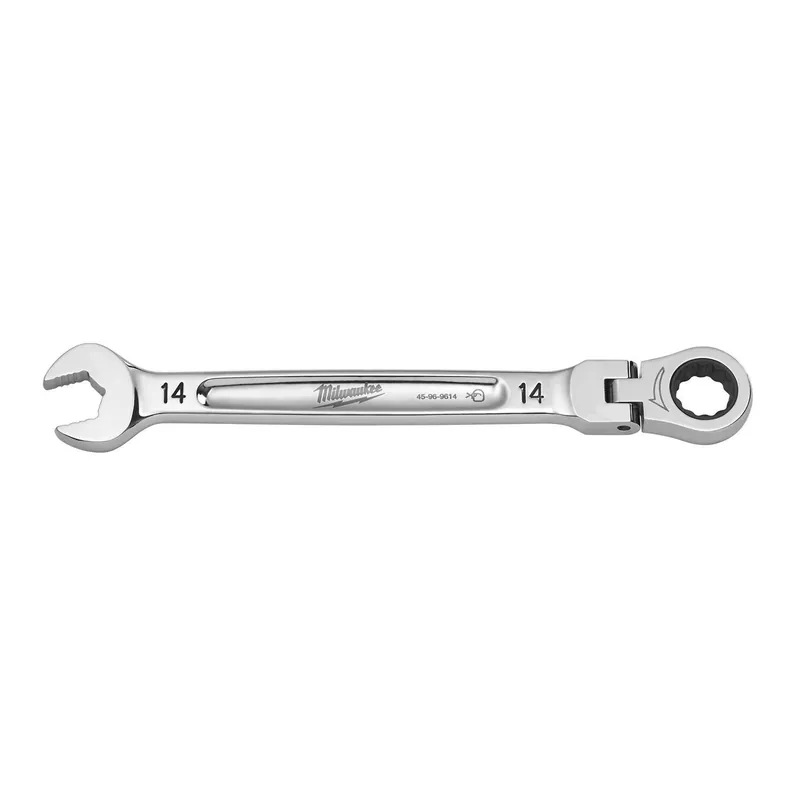 14 Mm X 14 Mm 12 Point Metric Flex Head Combination Wrench 7.8 In. L