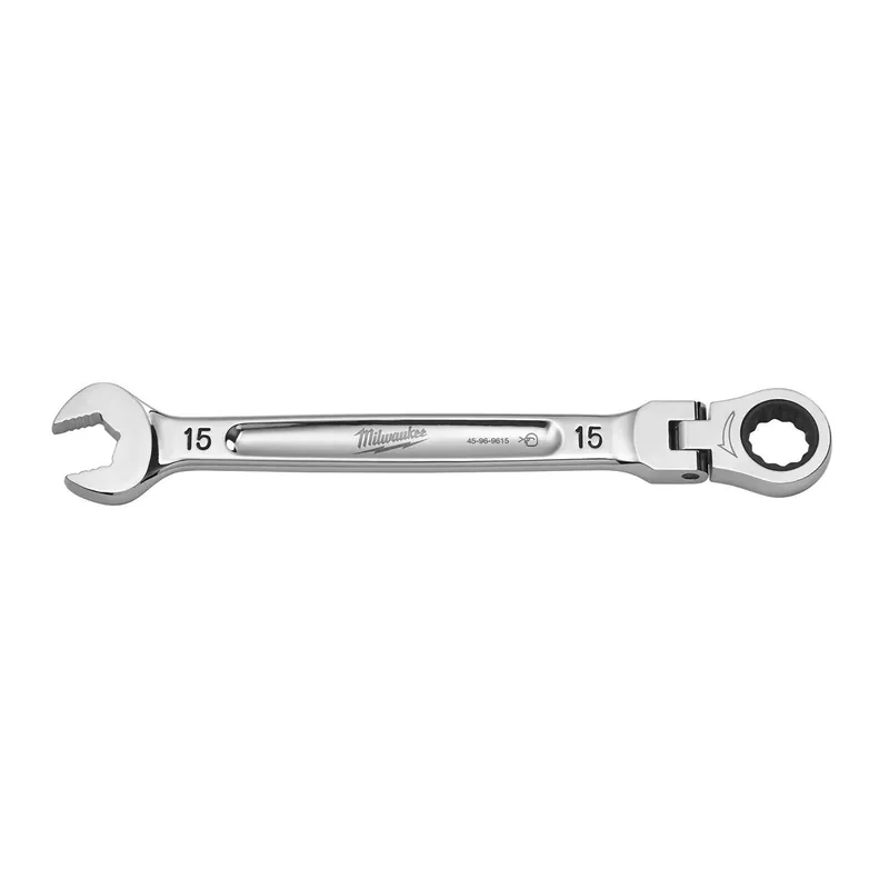 15 Mm X 15 Mm 12 Point Metric Flex Head Combination Wrench 7.95 In. L