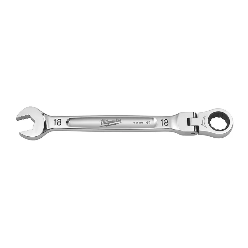 18 Mm X 18 Mm 12 Point Metric Flex Head Combination Wrench 9.55 In. L