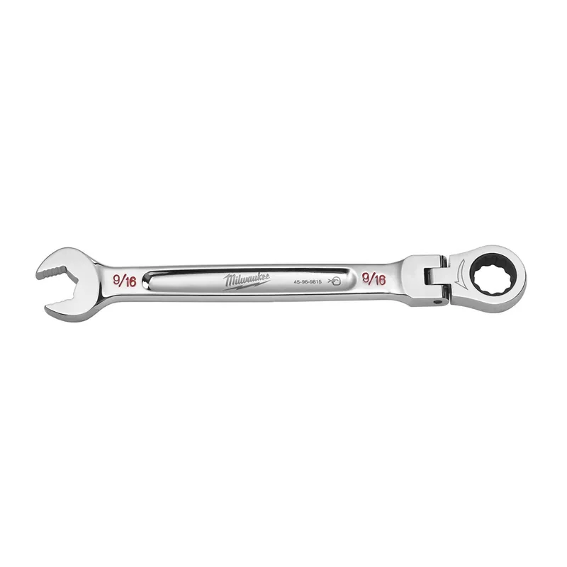9/16 In. X 9/16 In. 12 Point Sae Flex Head Combination Wrench 7.8 In. L