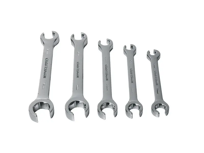5 Piece Sae Flare Nut Wrench Set - Steel Construction