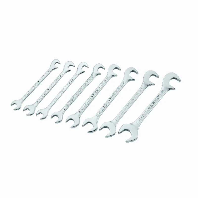 8 Piece Sae Ignition Wrench Set - Alloy Steel With Angled Heads