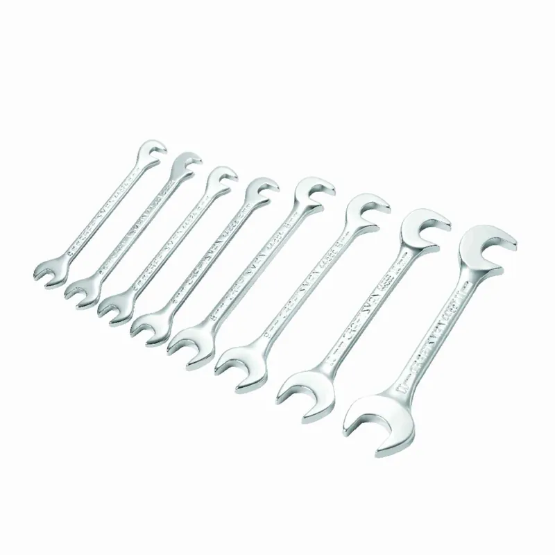 8 Piece Metric Wrench Set - Alloy Steel With Silver Finish