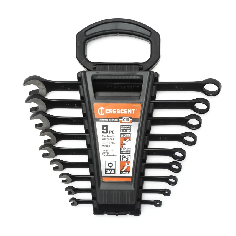 X10 12 Point Sae Combination Wrench Set 9 Piece Set