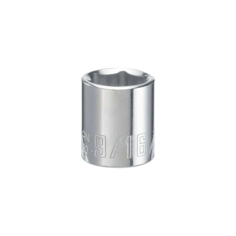 9/16 In. X 1/4 In. Drive Sae 6 Point Standard Shallow Socket