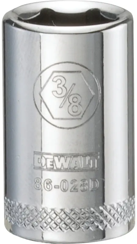 SAE Socket, Shallow, 6-Point, 3/8 In., 1/4 In. Drive