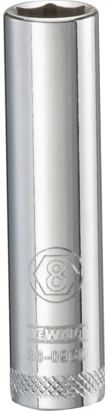 Metric Deep Socket, 6-Point, 1/4 In. Drive, 8mm